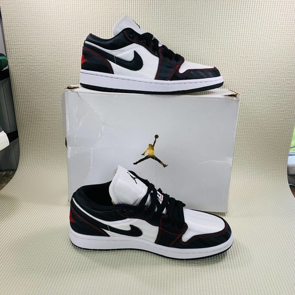 Nike Shoes - Nike Air Jordan 1 Low SE Utility White Black Gym Red DD9337 106 Women's Size 7.5
